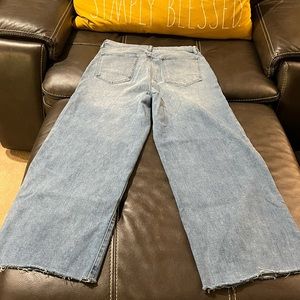 Banana Republic on trend wide leg jeans.